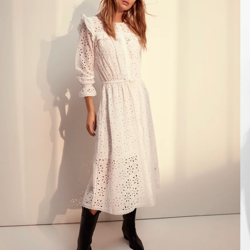 Aritzia Wilfred Gaia bohemian white dress